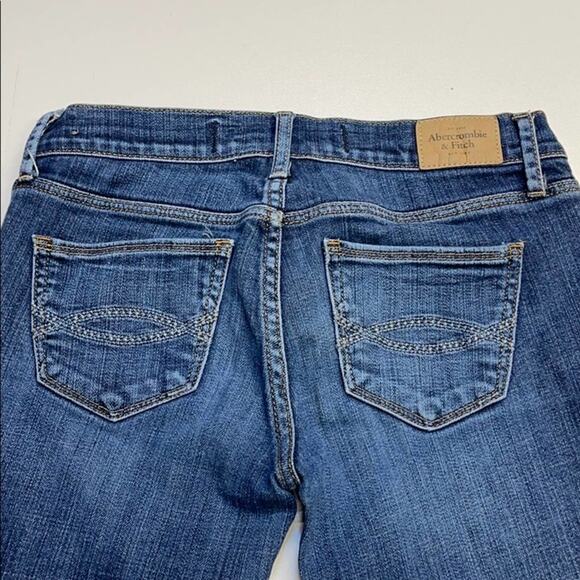 ABERCROMBIE & FITCH Women's 0 / 25 Short Perfect Stretch Blue Jeans - Picture 2 of 4